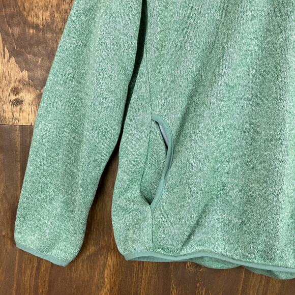 Eddie Bauer Womens Sweatshirt Green Radiator Fleece Snap Mock Neck XL - Picture 3 of 13